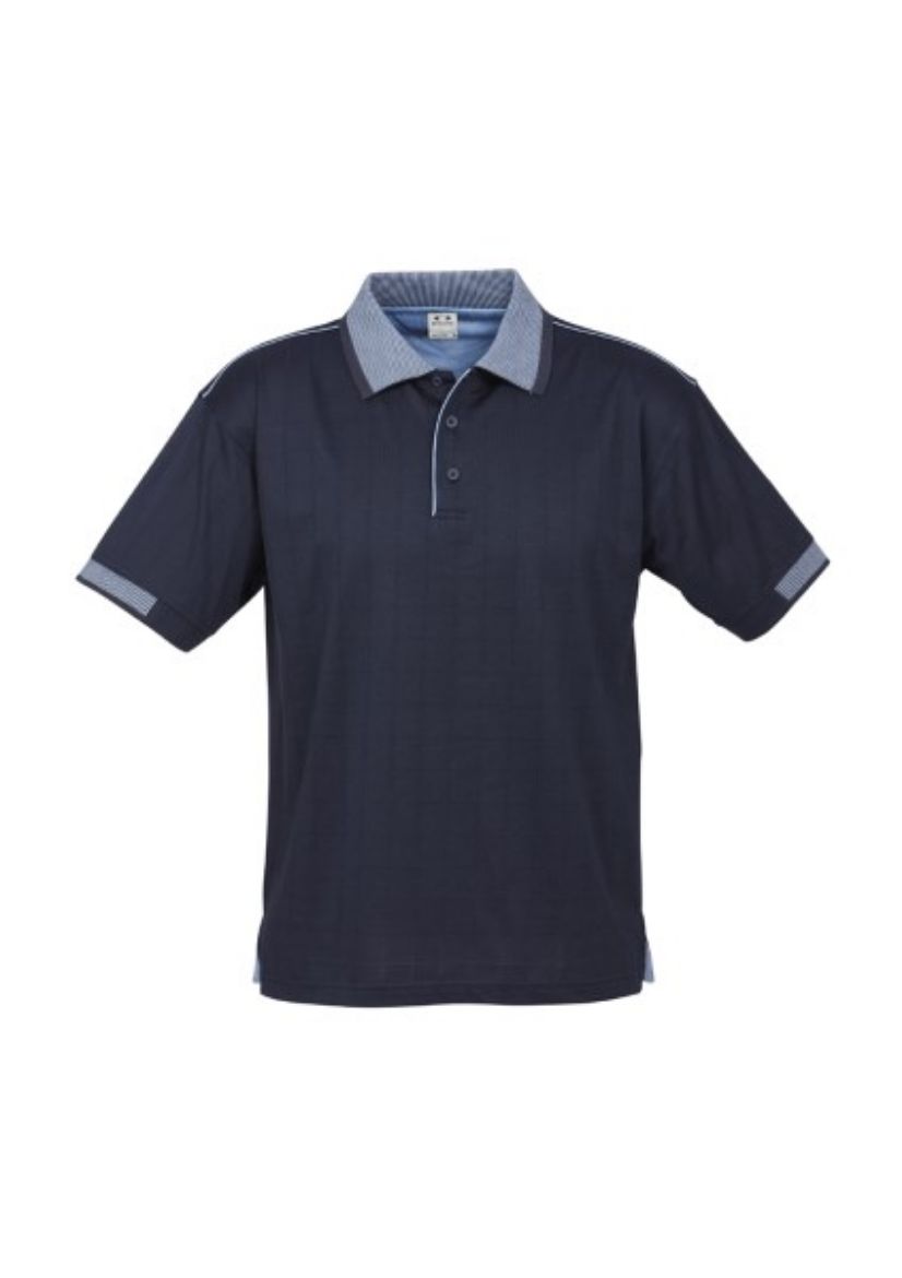 Picture of Biz Collection Mens Noosa Polo Shirt Self Check Bizcool Breathable 60% Cotton 40% Polyester